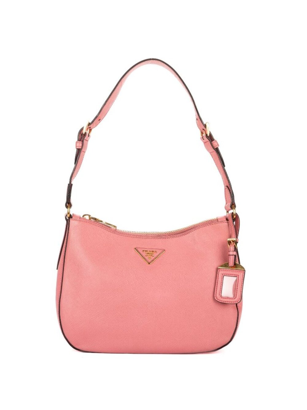 Prada Hobo Pink Saffiano Leather